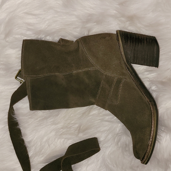 Jeffrey Campbell Ibiza Last France army green suede wrap around boots Si… - Picture 9 of 9